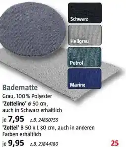 Bauhaus Badematte Zottelino Angebot