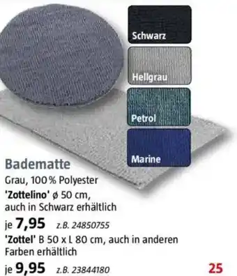 Bauhaus Badematte Zottelino Angebot