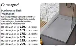Bauhaus Camargue Duschwanne flach 'Manhattan' Angebot