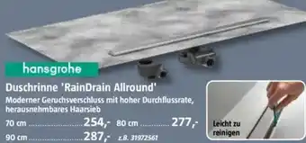 Bauhaus hansgrohe Duschrinne 'RainDrain Allround' Angebot