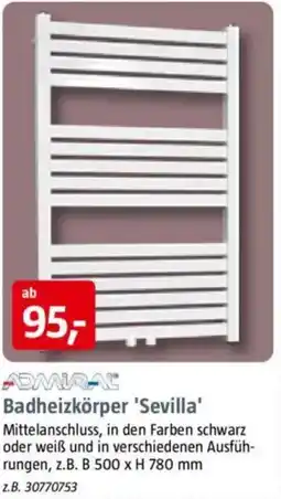 Bauhaus ADMIRAL Badheizkörper 'Sevilla' Angebot