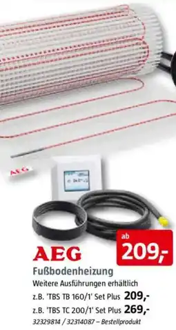 Bauhaus AEG Fußbodenheizung Angebot