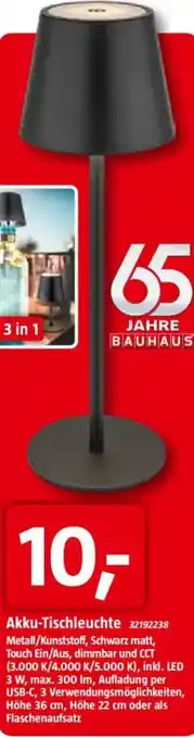 Bauhaus Akku-Tischleuchte Angebot