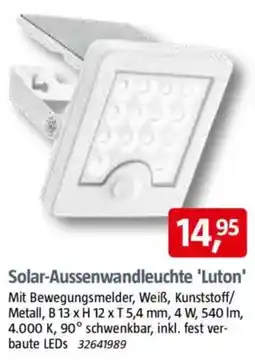 Bauhaus Solar-Aussenwandleuchte 'Luton' Angebot