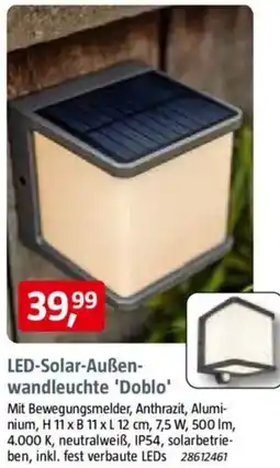 Bauhaus LED-Solar-Außen- wandleuchte 'Doblo' Angebot