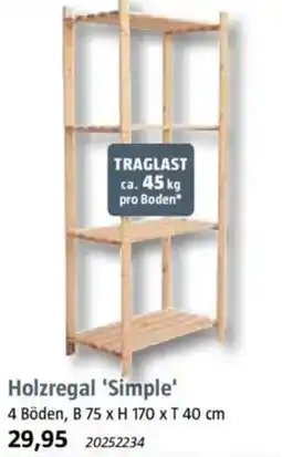 Bauhaus Holzregal 'Simple' Angebot