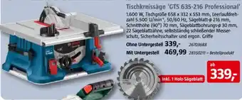 Bauhaus Tischkreissäge 'GTS 635-216 Professional' Angebot