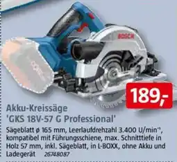 Bauhaus Akku-Kreissäge 'GKS 18V-57 G Professional' Angebot