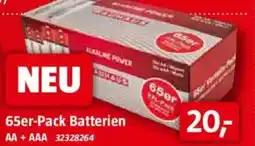 Bauhaus 65er-Pack Batterien AA+AAA Angebot