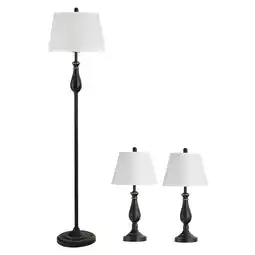 Netto Marken-Discount HOMCOM 3er-Stehlampen-Set Metall, PS, Polyester, Baumwolle Angebot