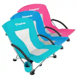 Netto Marken-Discount KINGCAMP Strand Liege Stuhl Camping Klapp Falt Sessel Niedrig Garten Stahl 136kg Farbe: Royal Blue Angebot