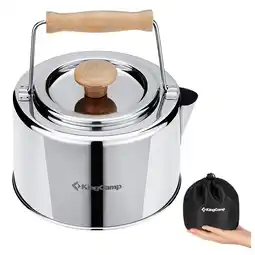 Netto Marken-Discount KINGCAMP Teekessel 1,2L Camping Kessel Teekanne Wasserkessel Tee Sieb Pot Stahl Angebot