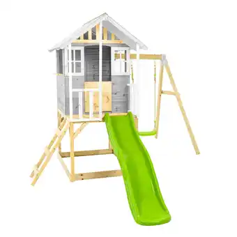 Netto Marken-Discount Zwerkules Spielhaus Valli 2 inkl. Rutsche & Schaukel 352x280x244cm Angebot