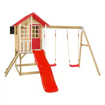 Netto Marken-Discount Zwerkules Spielhaus Lolla 3 inkl. Rutsche & Doppelschaukel 352x370x224cm Angebot