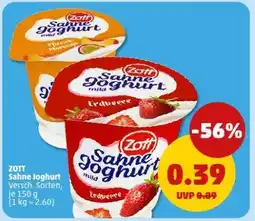 PENNY ZOTT Sahne-Joghurt Angebot