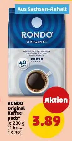 PENNY RONDO Original Kaffee-pads° Angebot