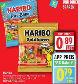 Edeka Haribo Fruchtgummi oder Lakritz Angebot