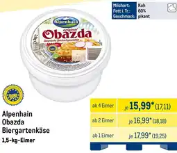 METRO Alpenhain Obazda Biergartenkäse Angebot