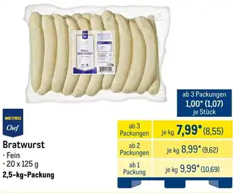 METRO METRO Chef Bratwurst Angebot