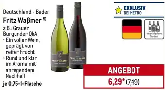 METRO Fritz Waẞmer Angebot