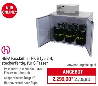 METRO HEFA Fasskühler FK 6 Typ 3 H, steckerfertig, für 6 Fässer Angebot