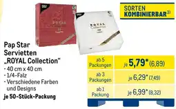 METRO Pap Star Servietten ,,ROYAL Collection" Angebot