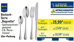 METRO METRO PROFESSIONAL Besteck Serie „Baguette" Angebot