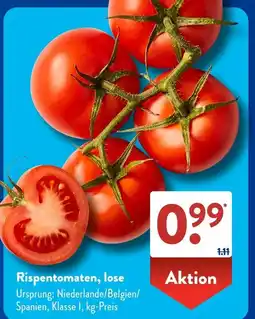 Aldi Süd Rispentomaten, lose Angebot