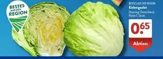Aldi Süd Eisbergsalat Angebot