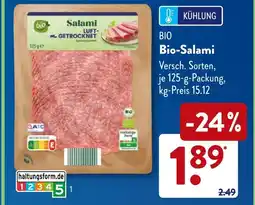 Aldi Süd Bio bio-salami Angebot