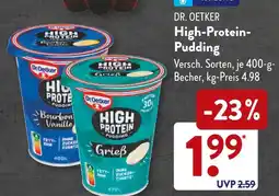 Aldi Süd Dr. oetker high-protein-pudding bourbon vanille Angebot