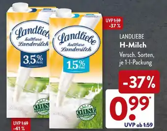 Aldi Süd Landliebe h-milch 3,5% fett Angebot
