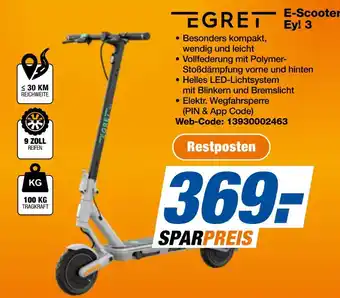 Expert Egret e-scooter ey! 3 Angebot