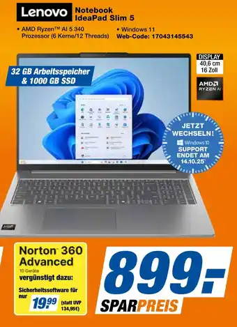 Expert Lenovo notebook ideapad slim 5 Angebot