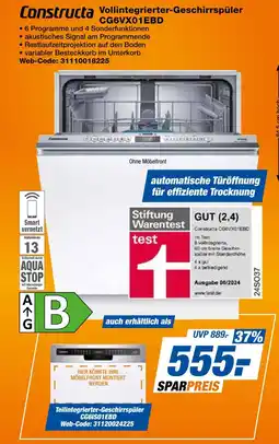 Expert Constructa vollintegrierter-geschirrspüler cg6vx01ebd Angebot