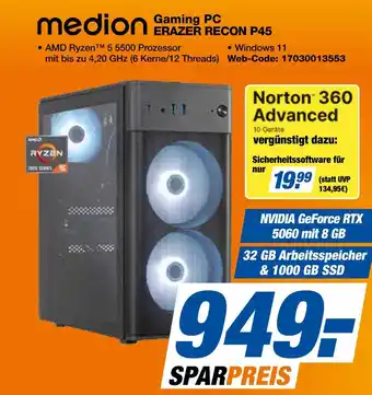 Expert Medion gaming pc erazer recon p45 Angebot