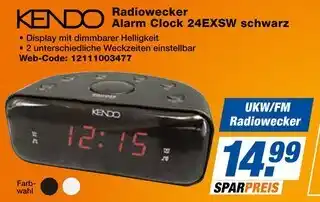 Expert Kendo radiowecker alarm clock 24exsw schwarz Angebot