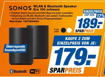 Expert Sonos wlan & bluetooth speaker era 100 schwarz Angebot