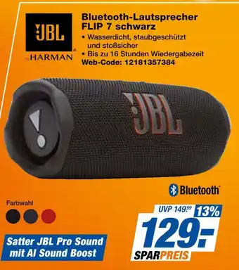 Expert Jbl bluetooth-lautsprecher flip 7 schwarz Angebot