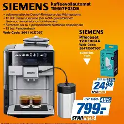 Expert Siemens kaffeevollautomat te657f03de oder pflegeset tz80004a Angebot