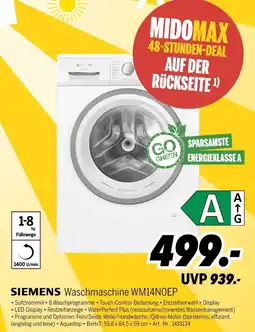 MEDIMAX Siemens waschmaschine wm14n0ep Angebot
