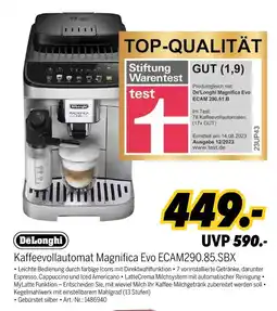 MEDIMAX Delonghi kaffeevollautomat magnifica evo ecam290.85.sbx Angebot