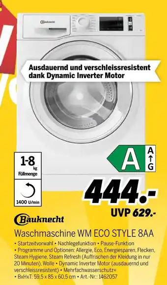 MEDIMAX Bauknecht waschmaschine wm eco style 8aa Angebot