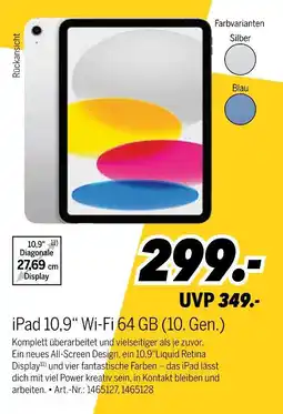 MEDIMAX Apple ipad 10,9'' wi-fi 64 gb (10. gen.) silber Angebot