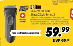 MEDIMAX Braun rasierer 3000bt shave&style series 3 Angebot