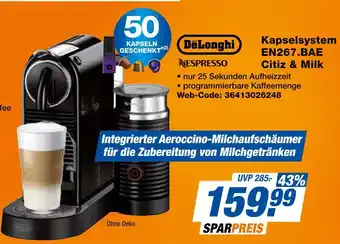 Expert Delonghi kapselsystem en267.bae citiz & milk Angebot