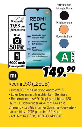 MEDIMAX Mi redmi 15c (128gb) Angebot