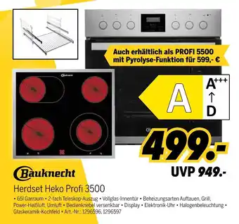 MEDIMAX Bauknecht herdset heko profi 3500 Angebot