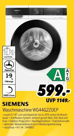 MEDIMAX Siemens waschmaschine wg44g2z0ep Angebot