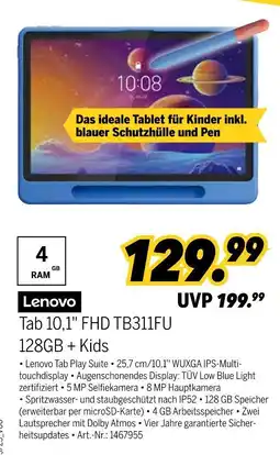 MEDIMAX Lenovo tab 10,1 fhd tb311fu 128gb + kids Angebot